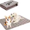 PUPTECK Washable Pee Pads for Dogs - 2 Pack 36" x 41" Waterproof Reusable Puppy Potty Training Pads Whelping Mat- Fast Absorption Non-Slip Pet Food Feeding Mat - Pad for Small Animals (Brown)