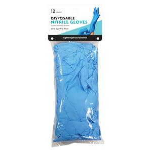 12-Pack Disposable Nitrile Gloves