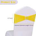 50PCS Spandex Chair Sashes | Chair Bands with Buckle Slider | for Wedding, Hotel, Banquet, Party Decorations | Without White Covers(Yellow)