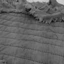 Ultra Soft Pre-Washed Quilted Boho Grey King Size Blankets for Bed, Ruffle Fringed Decorative Throw, Stone Washed Chic Rustic Blanket for Sofa Couch Bed 78x90