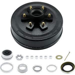 RV MURTS Trailer Hub Kit 6 Bolt on 5.5 for 5,200 lbs, 6,000 lbs, 7,000 lbs Trailer, 12'' x2'' Electric Brakes Assembly with 5 Holes, Trailer Axle Bearing Kit, Grease Seals.