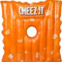 Giant Cheez-It Pool Float  Extra Large Inflatable Snack Shaped Floatie for Pool, Beach & Lake, Durable Vinyl, Over 4.5 Feet, Perfect for Lounging, Summer Parties, 4th of July Pool Party