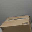 Furlinic 72x75 Waterproof No Hook Needed White Shower Curtain,Soft Polyester Fabric Bathroom Curtain with 10 Rustproof Split Grommet,Light Weighted & Washable, Hotel Style, Standard Size, White