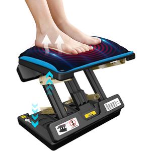 Foldable Foot Rest, Computer Foot Rest Under Desk, 12Modes Adjustable Ergonomic for Office, Loading Capacity 80 pounds, Removable Soft Cloth Pad, Yellow