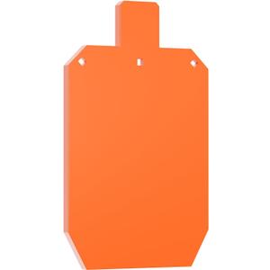 AR500 Steel Targets for Shooting, 1/2'' or 3/8'' Thick Silhouette Gong Combo Metal Targets for Shooting Laser Cut Steel Target, Neon Orange