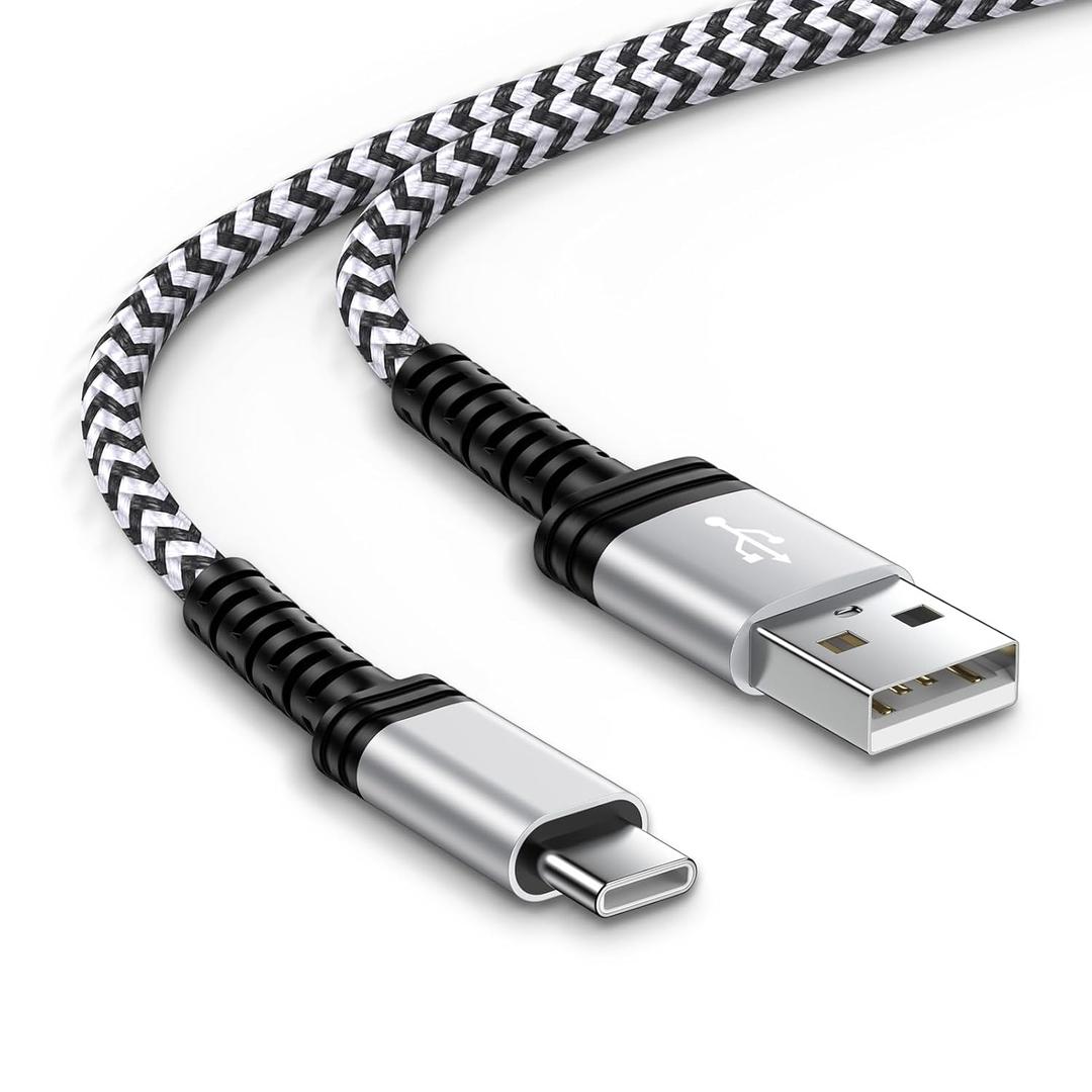 10FT USB C Cable Fast Charging for Moto Razr 50 Ultra 2024/Moto Edge 50 Pro/Moto G Stylus/Play/Power 2025 2024,USB A to USB Type C Android Phone Car Cord for Samsung Galaxy S25 Edge Ultra/S25/S24/S23 (White)