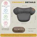 3-in-1 Neck Massager Pillow for Pain Relief, Neck Massager with Heat and Cervical Traction, Deep Tissue Massage Pillow for Shoulder & Back Comfort, Ergonomic Design for Men and Women (Deep Gray)