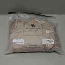 MONDAY MOOSE Ruffle Farmhouse Rustic Rectangle Natural Stonewashed Cotton Tablecloth for Kitchen, Dining Room, Restaurant (60x86 inch, Natural)