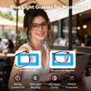 Blue Light Glasses for Woman Men | 99% Blue Light Blocking Glasses | Computer Glassess | Gaming | TV Phone Screen Reader Square Frame | Anti Eyestrain & UV Glare,1 Pack