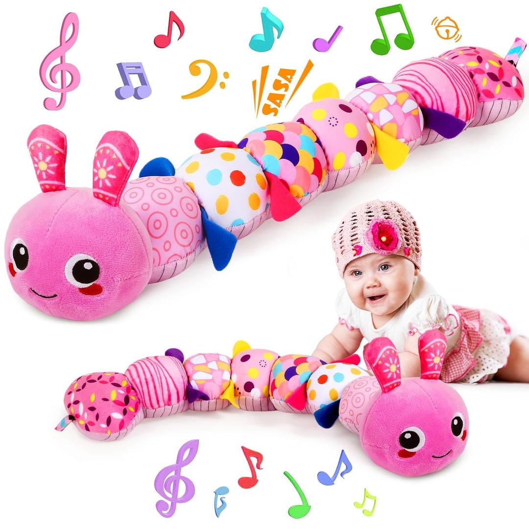 KMUYSL Baby Toys 0-6 6-12 Months, Sensory Music Animal Stuffed Toy for 0 1 2 3 4 5 6+ Months, Plush Toy with Crinkle and Rattles for Infant Newborn, Tummy Time Toys Gifts for 0-3-6-12 Month KMUYSL Baby Toys 0-6 6-12 Months, Sensory Music Animal Stuffed Toy for 0 1 2 3 4 5 6+ Months, Plush Toy with Crinkle and Rattles for Infant Newborn, Tummy Time Toys Gifts for 0-3-6-12 Month