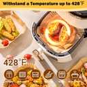 375Pcs Air Fryer Paper Liners, 8" Square Air Fryer Liners Disposable, Heavy-Duty Parchment Paper for 5-8 qt Airfryer, Non-Stick & Non-Leak Paper Liners for Oven Pan, Deep Fryer Parts & Accessories