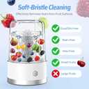 Electric Fruit and Vegetable Washer Machine, Fruit Cleaner Spinner Machine with OH-ion Purification Technology, Suitable for Small Fruits Such as Blueberries, Cherry Tomatoes, and Raspberries