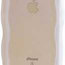 Cute Case for iPhone, Wave Frame Shape Soft Silicone Shockproof Protective Slim Phone Cover for Women Girls, Clear