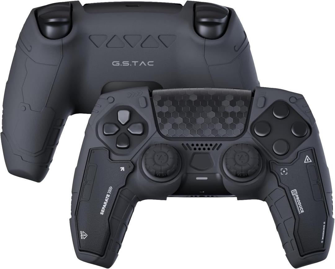 GeekShare G.S.TAC Tactical PS5 Controller Skin Set, Anti-Slip Silicone Protective Cover Skin Case for PS5 Wireless Controller with 2 Thumb Grip Caps and 2 Stickers - for Black Myth: Wukong