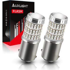 AUXLIGHT LED Strobe/Flash Brake Tail Light Bulbs 2057 1157 LED Bulb Red 320% Brighter 2357 7528 2057A 1157A BAY15D Led Bulbs for Tail Stop Brake Lights (Brilliant Red, Pack of 2)