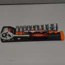 Socket Ratchet Set, 1/2 inch Drive Impact Socket Set 12 Piece with Ratchet Wrench, Extention Bar,Short Socket