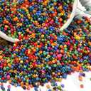 3000pcs/50g 2mm Glass Seed Beads Mixed Colors 12/0 Opaque Solid Tiny Round Loose Beads Small Craft Bead for Earring Bracelet Necklace Jewelry Making