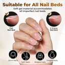 UNA GELLA Oval Fake Nails Pre-shape 504pcs Almond Gel Nail Tips Round Almond Press on Nails for Full Cover Acrylic Round Oval Full Nails False Nails 12 Sizes False Soft Gel Tips