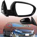 Right Passenger Side Door Mirror Compatible with 2011 2012 2013 Kia Optima SX/LX/EX (5 PINS) Black Manual Folding Non Heated Power Glass Replaces KI1321152 87620-2T110 876202T110
