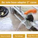 4 x 275-330 IBC Tote Hose Adapter, Food Grade IBC Drain Adapter,Water Hose Male Adapter for Garden Hose,2" coarse Thread X 3/4" Garden Hose