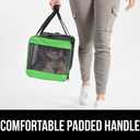 GORILLA GRIP Cat Carrier Travel Bag Up to 15 Lbs, Soft Collapsible Small Dog Carriers, Top and Side Entry Breathable Mesh, Grip Feet on Underside, Cozy Washable Waterproof Pad, Portable Kennel, Green (17.0"L x 11.0"W x 11.0"H)