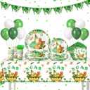 134Pcs Dinosaur Birthday Decorations for Dinosaur Party Decorations Supplies, Serves 24 Guests