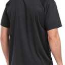 1/5 Pack Running Shirts Men Sport Tops Dry Fit Gym Wicking Athletic T Shirts Breathable Cool Workout Shirts (L)