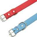 Teacup Dog Collar - Light Blue & Red, Width for Small Dogs & Cats, (Light Blue 9 feet, Red 11 feet)