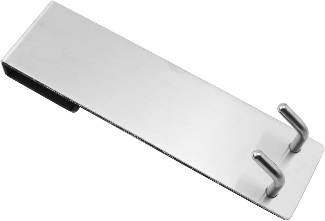LQ Industrial 180x50mm Silver Stainless Steel Hook for Door Back Cabinet Door Hook Shower Door Hook Towel Hook Suitable for Frameless Shower Glass
