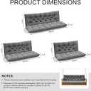 Porch Swing Cushions, Outdoor Swing Replacement Cushions 3 Seater with Backrest, Waterproof Bench Cushion with Ties, for Patio, Porch, Garden ,Backyard,  60x 40 inches (Silver Gray)