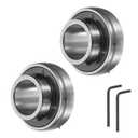 uxcell 2pcs UC207-22 Pillow Block Bearings 1-3/8" Bore Bearing Units Chrome Steel (GCR15) Flange Mounted Bearing Housing with Wrench