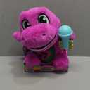 Barneys World Toddler Toys by Fisher-Price, Barney Tall Plush, 10.5 -inch Figure with Sounds, Soft Texture for Play, Kids Ages 2+ Years