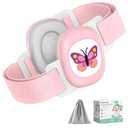YomauiYee Baby Earmuffs, Baby Noise Cancelling Headphones with Butterfly Pattern, Infant Ear Protection for Toddler 0-48 Months, Infant Travel Essentials for Airplane/Improves Sleep