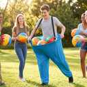 Granny Pants Yard Game Set, Giant Yard Games with 20 Bouncy Balls, 4 Suspenders, Pumps & Flags, Funny & Outdoor Games for Adults and Family, Huge Backyard Games for Lawn, Camping & Party Games