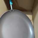 Rachael Ray 87642 Cucina Hard Anodized Nonstick Skillet with Helper Handle, 14 Inch Frying Pan, Gray/Agave Blue