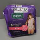 Depend Night Defense Adult Incontinence Underwear for Women, Disposable, Overnight, Medium, Blush, 15 Count, Packaging May Vary
