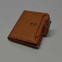 Small Wallet Women RFID Blocking Soft Leather Bifold Compact Card Holder Wallet for Women with Zipper Coin Pocket 4 ID Window (Brown)