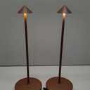 Cordless Led Table Desk Lamp 2 Pack, 7000mAh Battery Outdoor Table Light Waterproof for Restaurant Patio Camping Home Decor, USB-A Output, Brightness Memory, Dimmable