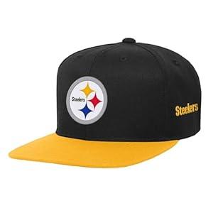 Outerstuff NFL Kids Youth 8-20 Official 2-Tone Snapback Hat Cap (US, Alpha, One Size, Pittsburgh Steelers)