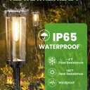 BITPOTT Bright Solar Pathway Lights Outdoor, 8 Pack Solar Powered Garden Lights Waterproof IP65, Auto On/Off Outdoor Light for Lawn Patio Walkway Driveway Decor Landscape Lighting