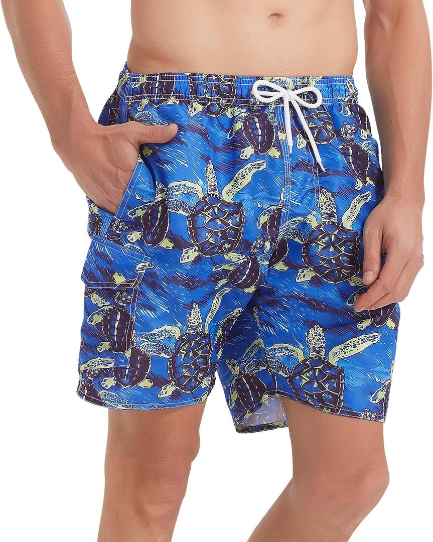 Srnede Mens Swim Trunks Swimsuit Trunks Swim Shorts Swimwear | quick dry,pockets,Water-resistant,soft,meshing,swim, exercise, travel, party, outdoor sports, casual (XXL)