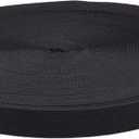 Mandala Crafts Wide 1/4 Inch Black Elastic Bands Spool for Pants Waistbands Sewing and DIY Crafts, 153 YD Stretchy Flat Fabric Strap Knit Elastic Band for Wig