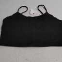 REORIA Women's Sexy Adjustable Spaghetti Strap Double Lined Seamless Camisole Tank Yoga Basic Crop Tops Size L