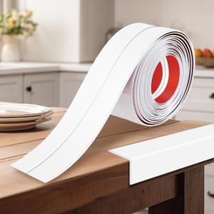2.4 Inch x 30 Feet Wall Corner Protector Peel and Stick Corner Trim Molding Strip Self Adhesive wall Edge Protectors Guards for Edge Ceiling, White