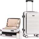 LOVEVOOK Carry On Luggage 20 Inch, Airline Approved Expandable Hard Shell Suitcase with Spinner Wheels, TSA Lock & Cup Holder, Fits Most Overhead Bins