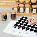 EgticHome 4OZ Glass Spice Jars with Bamboo Lids and 315 Labels, 10 Pcs Clear Food Storage Containers for Kitchen Sugar Salt Coffee Tea Beans
