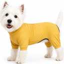 LoveLongLong Dog Jumpsuit with UV Protection and Quick-Dry Fabric for Spring Summer Pet Pajamas Yellow M