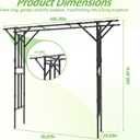 Garden Arch Trellis 106.3"L*106.3"H Sturdy & Rustproof Large Flat Top Arbor, 106*106*20inch-25MM