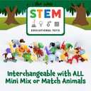 Popular Playthings Magnetic Animals for Toddlers 1-3, Mini Mix or Match Animal Toys, Set of 7 Gift for Kids - Forest Animals with Pop-up Playmat