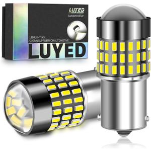 1156 LED Bulb 1800Lumens Super Bright 3014 78-EX Chipsets 1156 1141 1003 7506 LED Bulbs Used for Back Up Reverse Lights,Brake Lights,Tail Lights,Rv lights,Xenon White,Pack of 2